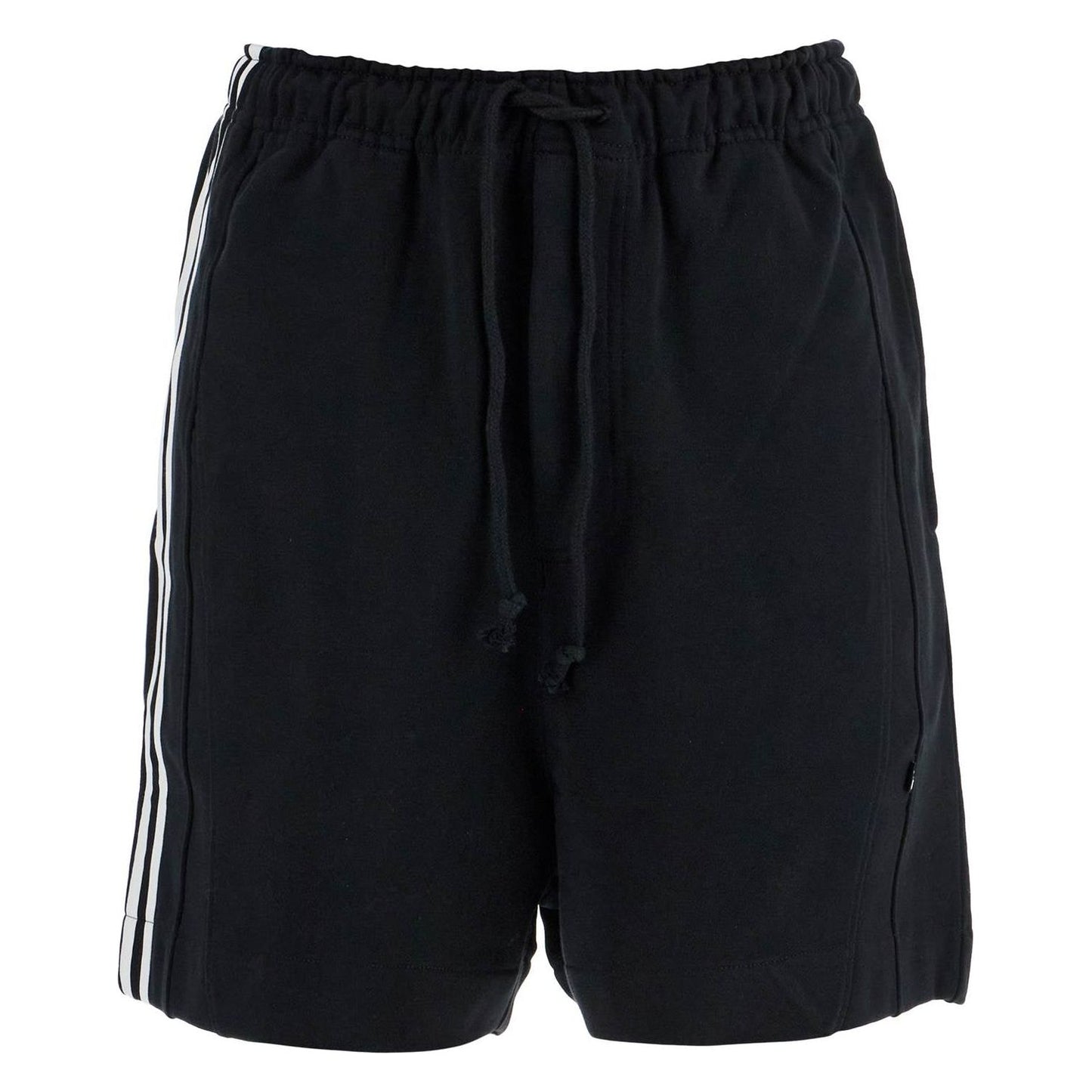 Y-3 black cotton shorts with white stripes Short trousers Y-3