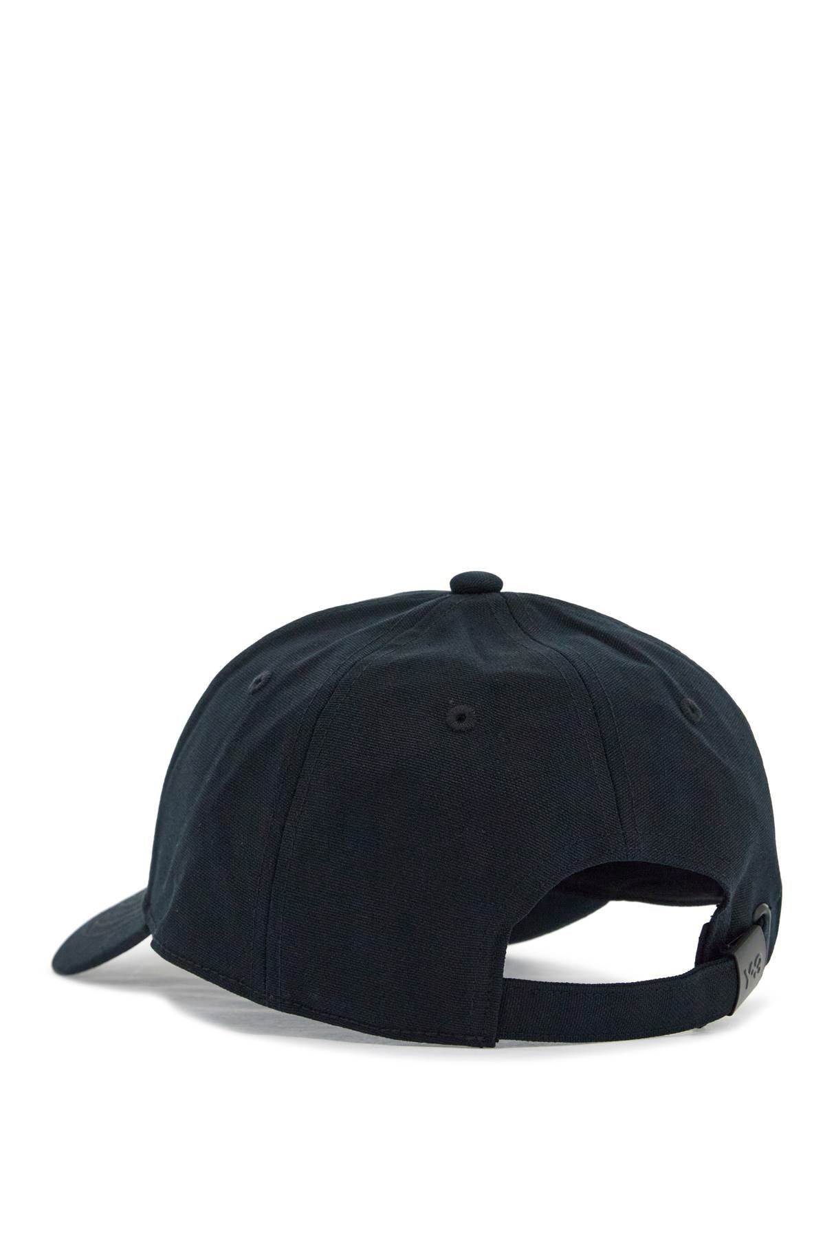 Y-3 black cotton baseball cap with curved brim adjustable Scarves Hats & Gloves Y-3