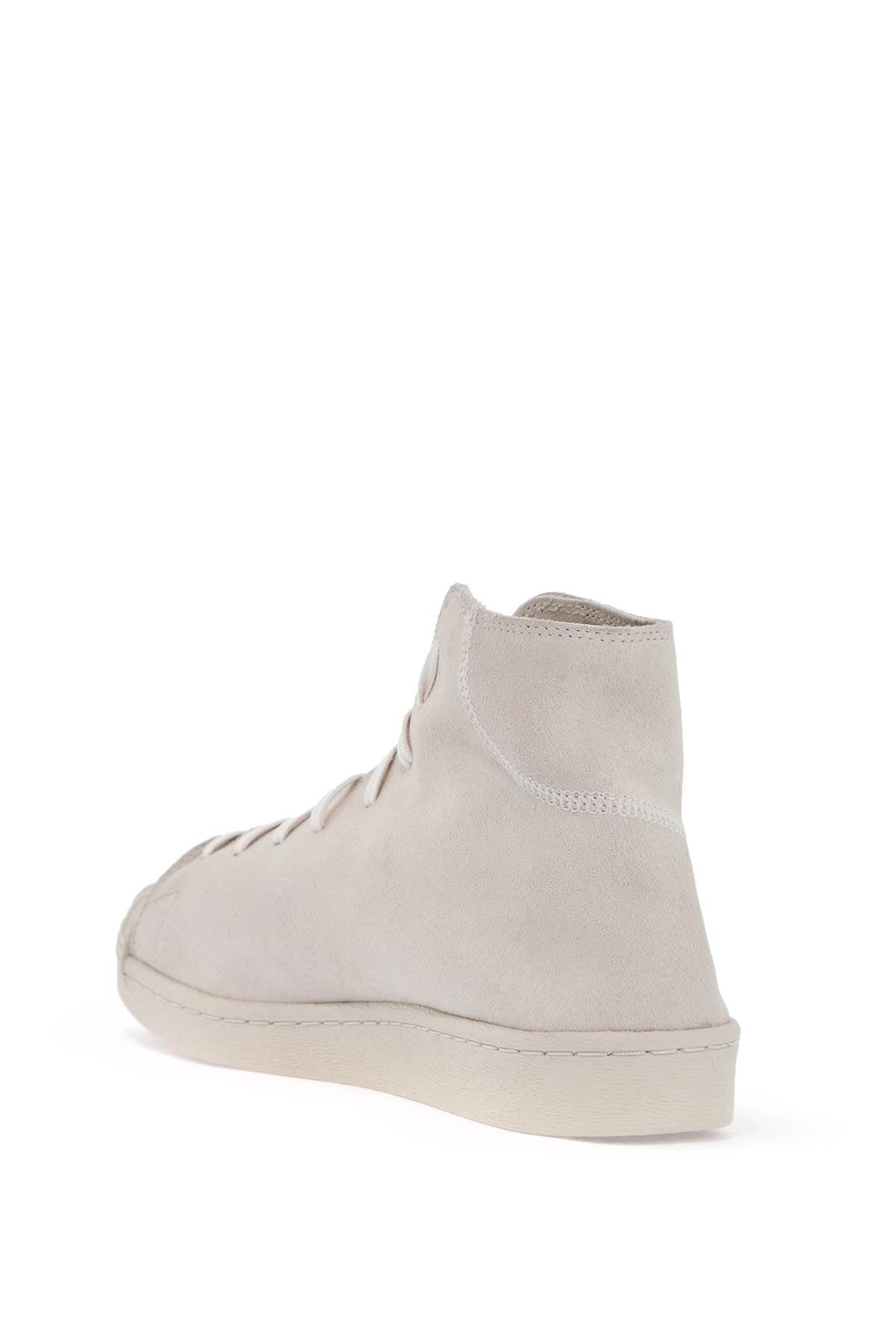 Y-3 high-top pro model sneakers in light gray suede with velcro closure Sneakers Y-3