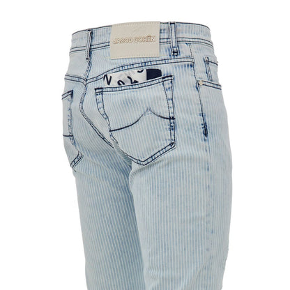 Jacob Cohen Blue Cotton Skinny Jeans