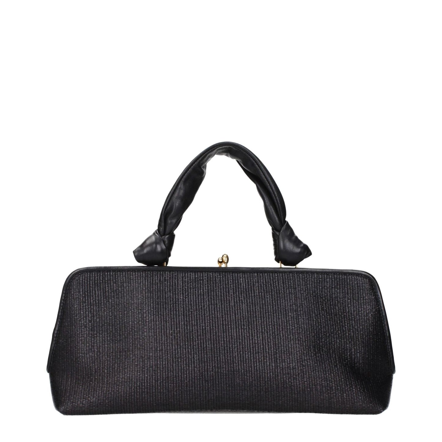 Jil Sander Black Raffia Handbag