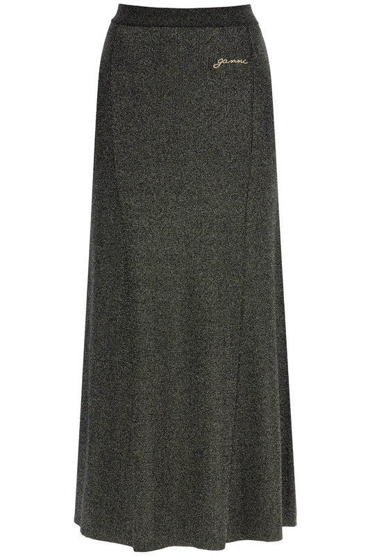 Ganni long lurex knit skirt Knitwear Ganni