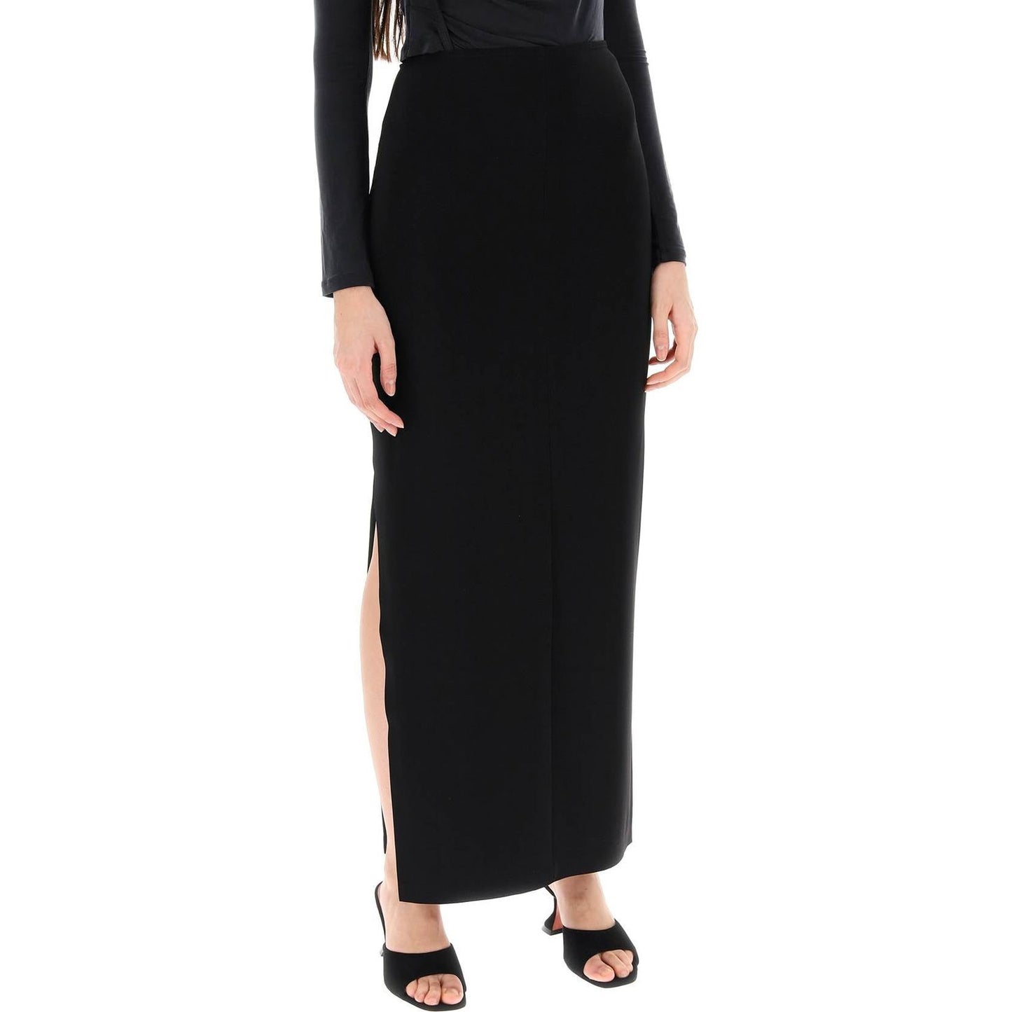 Norma Kamali long skirt in poly lycra Skirts Norma Kamali