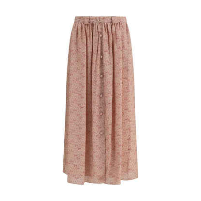 Kristina Ti Multicolor Silk Long Skirt