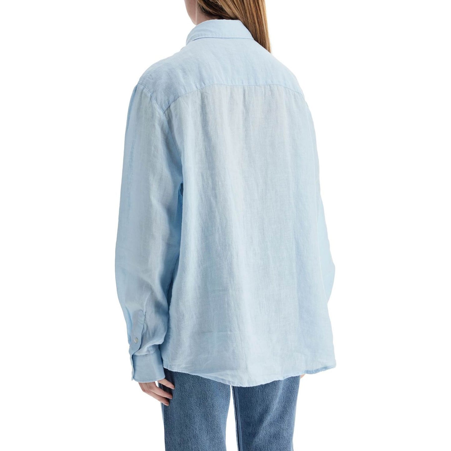 A.P.C. light blue linen shirt wide fit Topwear A.P.C.