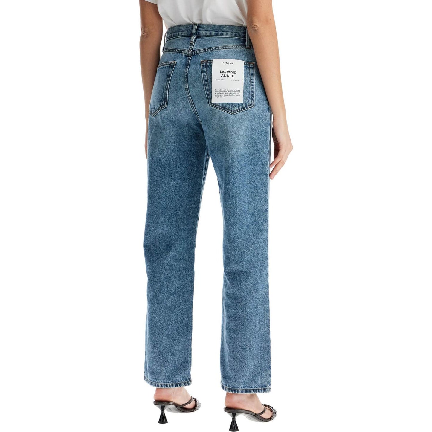 FRAME light blue high-waisted straight ankle jeans le jane Jeans FRAME