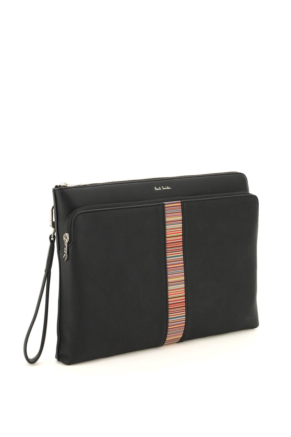 Paul Smith signture stripe leather pouch Business & travel bags Paul Smith