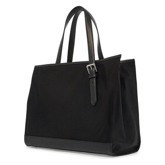 Bally east/west nylon and leather tote bag Shopper Bally