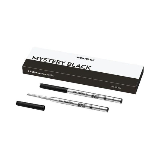 MONTBLANC Mod. MISTERY BLACK - BALLPOINT PEN REFILLS - MEDIUM - 2 PCS FASHION ACCESSORIES MONTBLANC