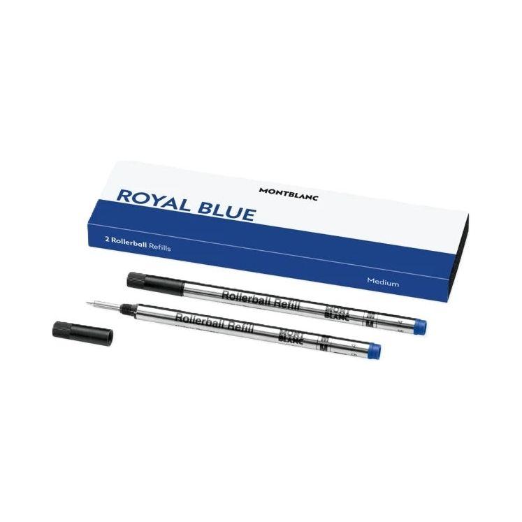 MONTBLANC Mod. ROYAL BLUE - REFILLS ROLLER BALL PEN - MEDIUM - 2 PCS