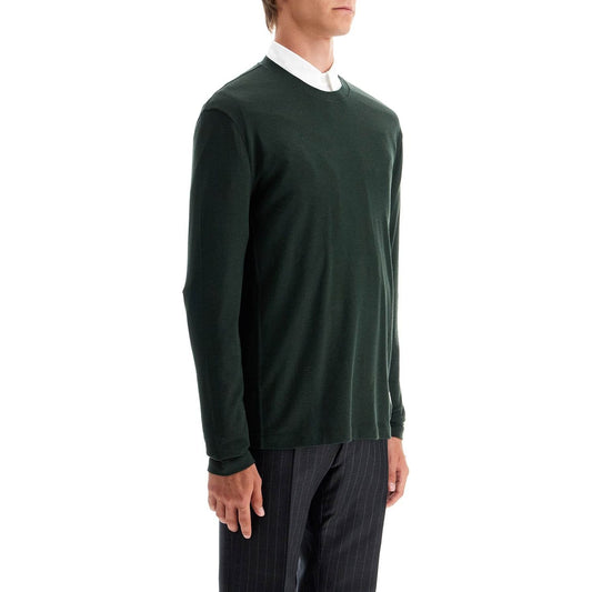 Thom Browne long-sleeved wool jersey t-shirt for men Topwear Thom Browne