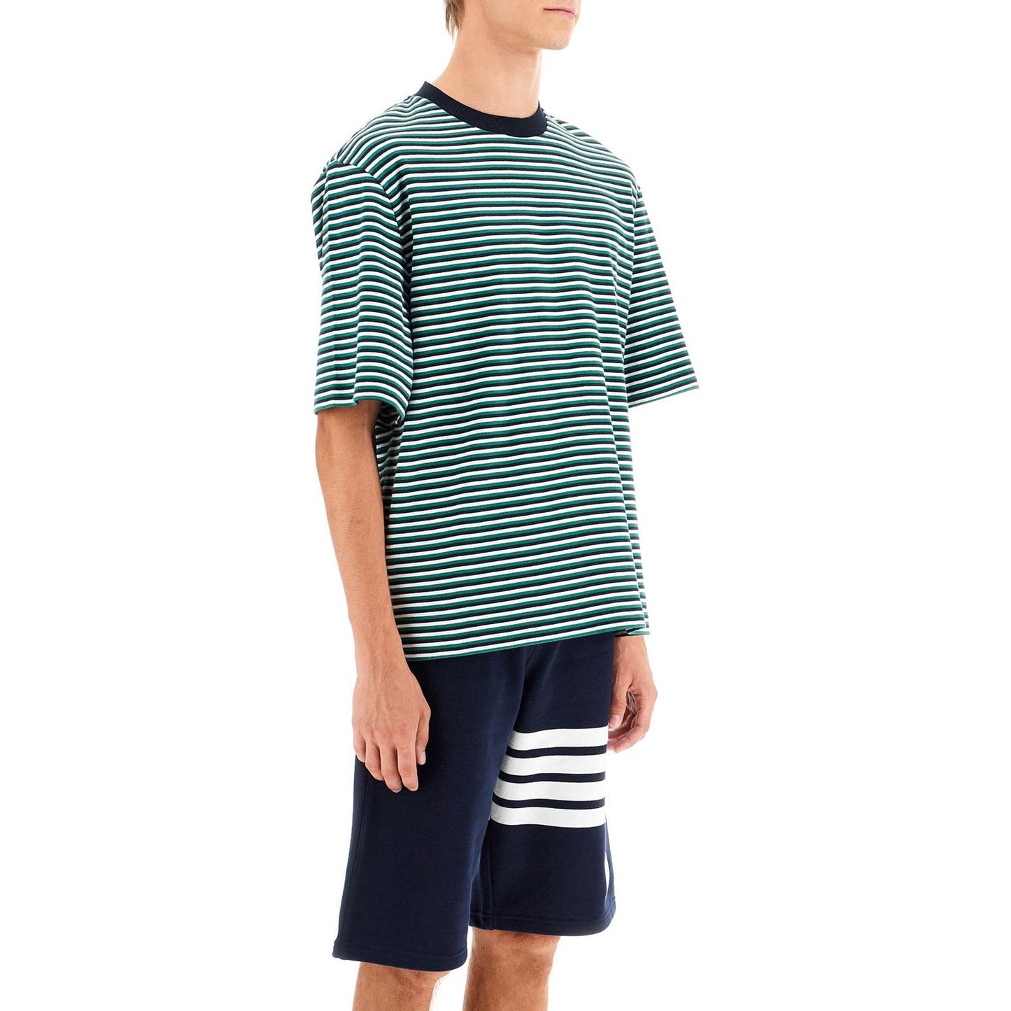 Thom Browne "striped oversized jersey t-shirt" Topwear Thom Browne