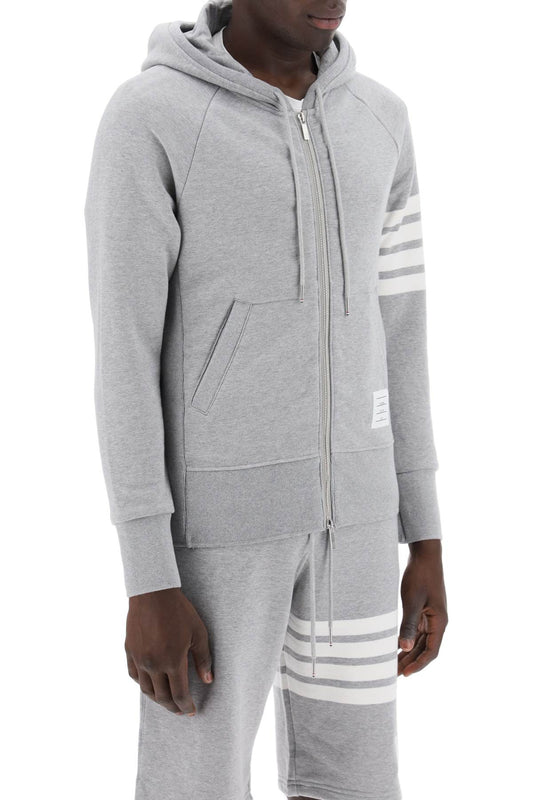 Thom Browne 4-bar zip-up hoodie Topwear Thom Browne