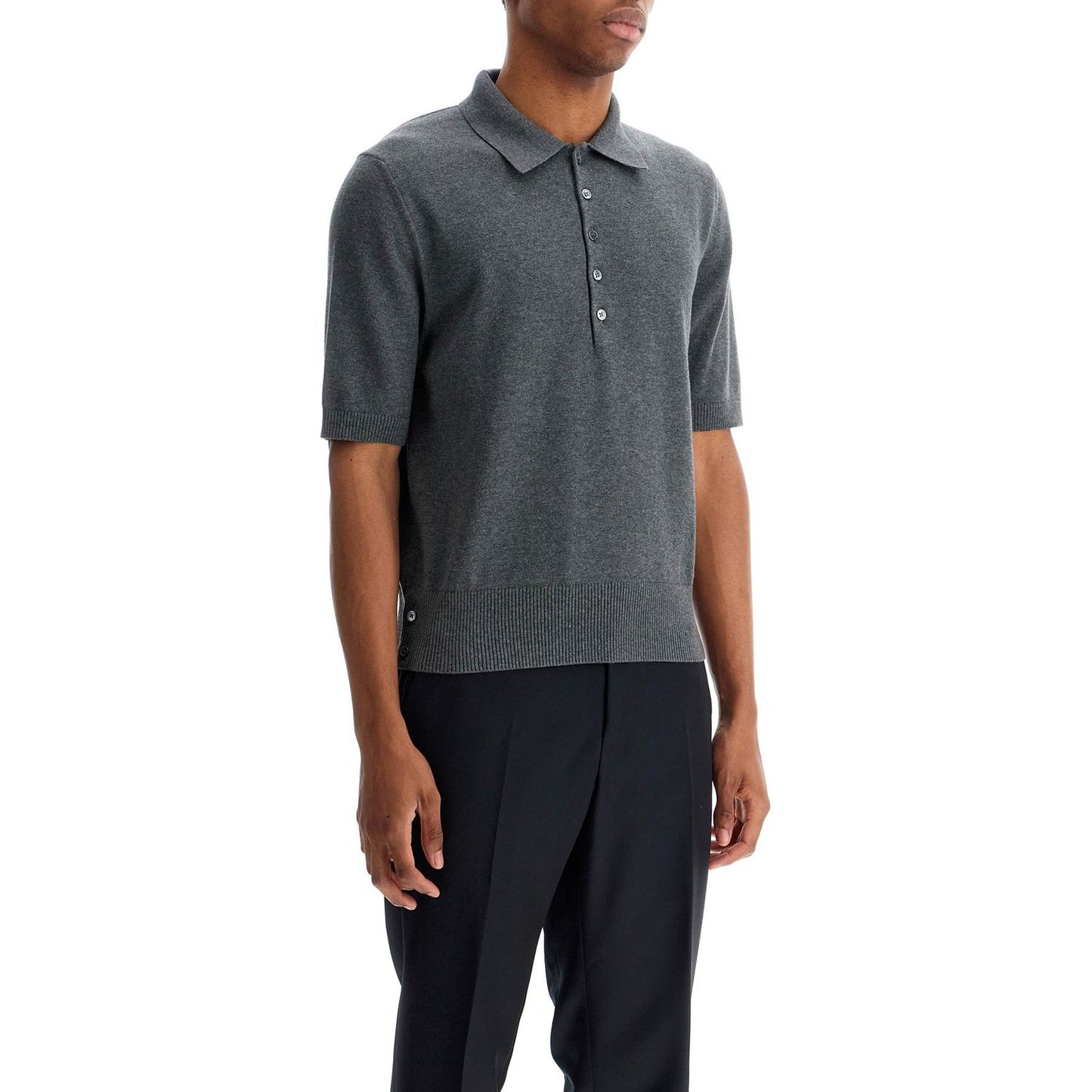 Thom Browne 4-bar knit polo shirt Topwear Thom Browne