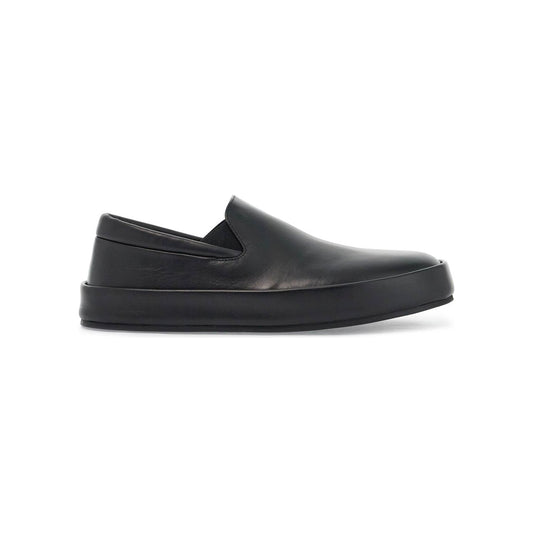 Marsell minimalist black calfskin slip-on slippers with rubber sole Moccasins Marsell