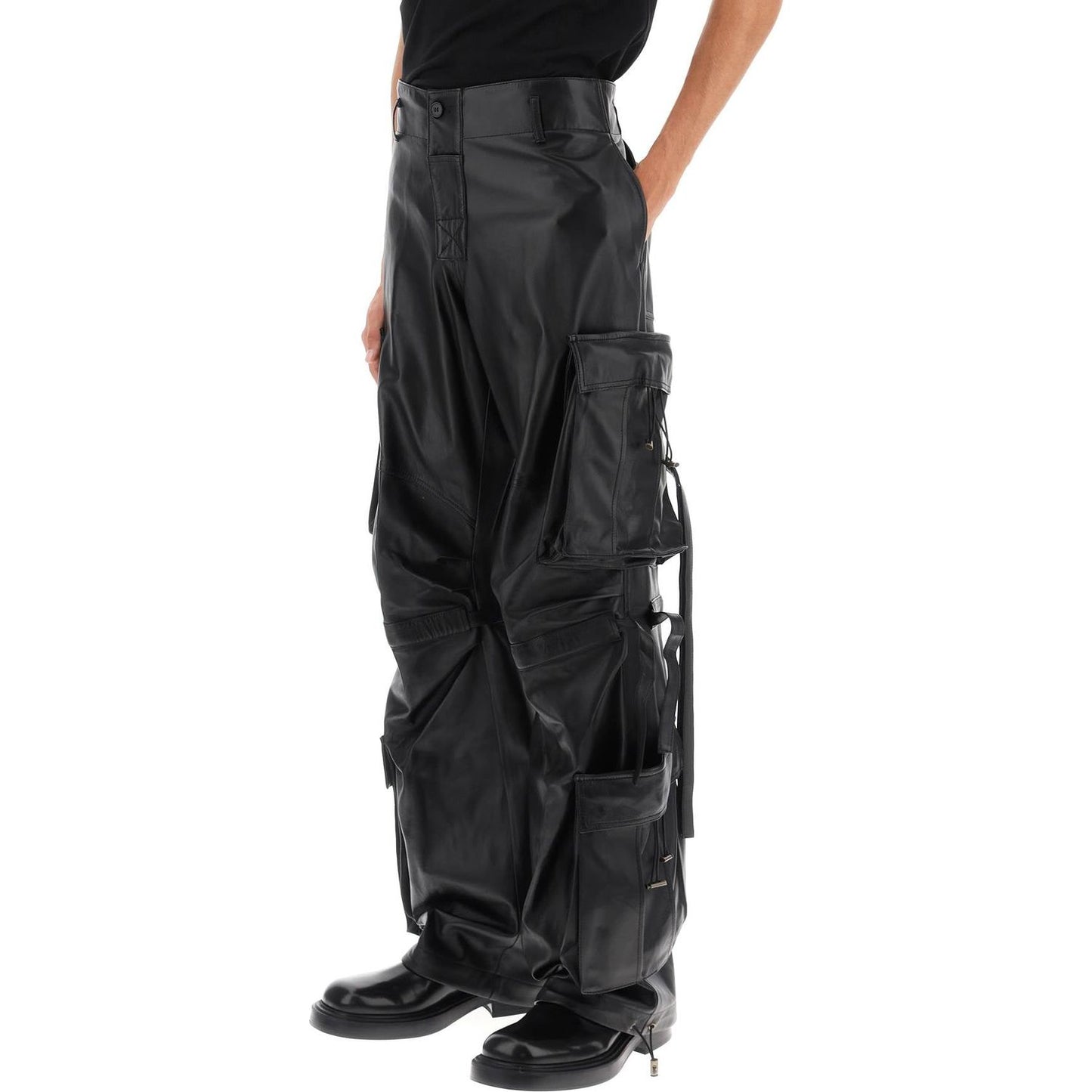 Darkpark luis lamb-leather cargo pants