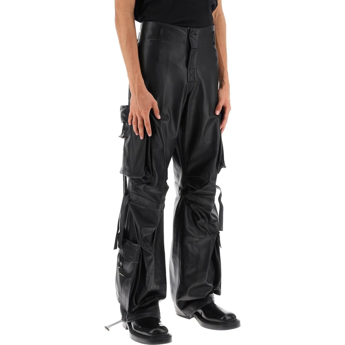 Darkpark luis lamb-leather cargo pants