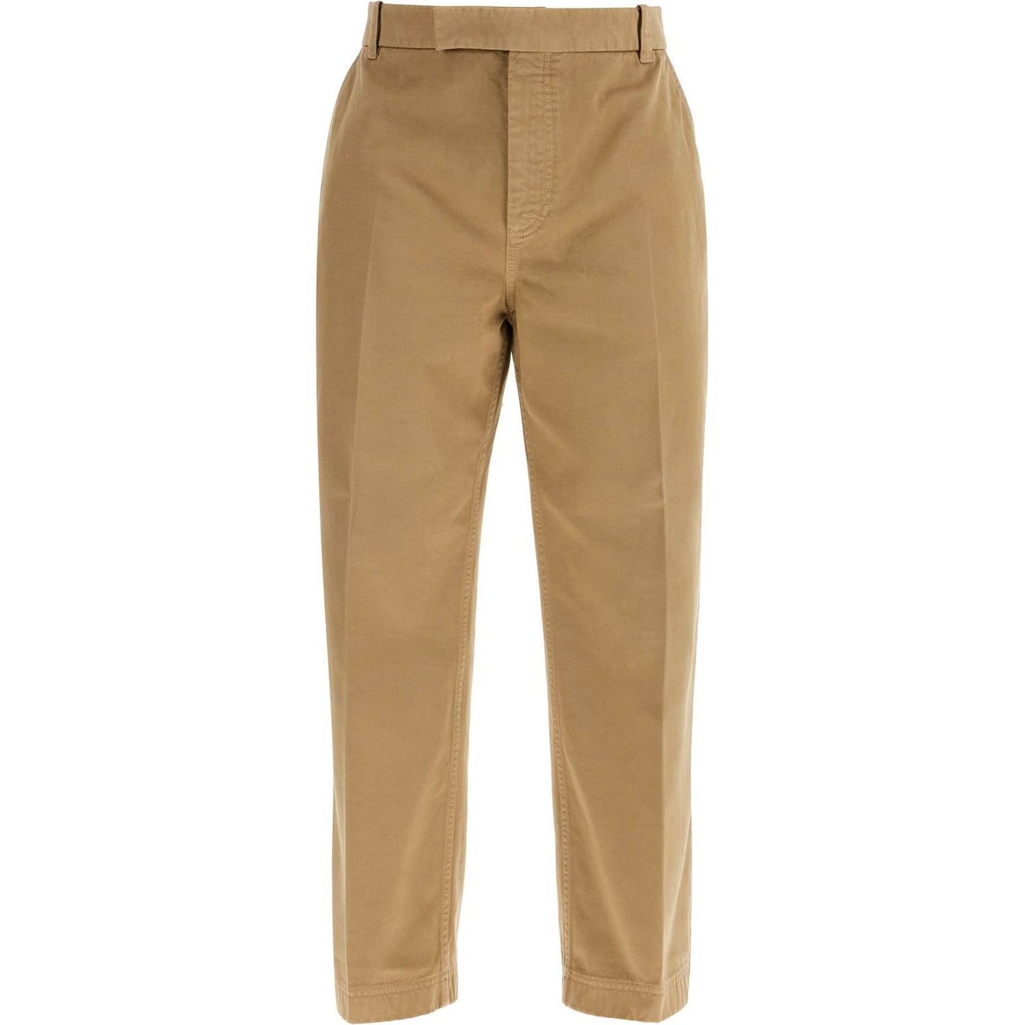 Thom Browne camel cotton chino pants with tricolor ribbon Trousers Thom Browne