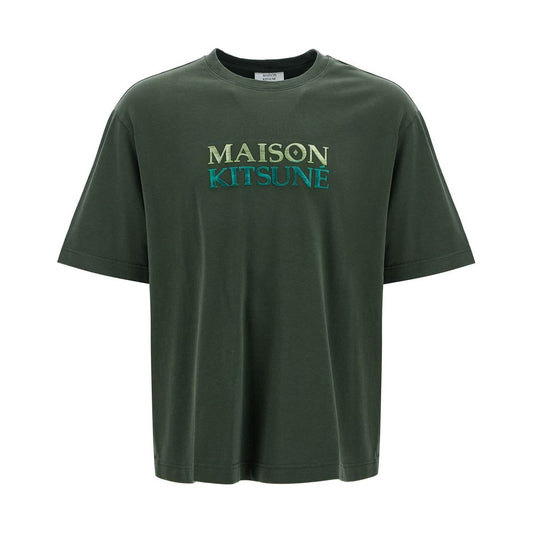 Maison Kitsune oversized t-shirt with gradient logo Topwear Maison Kitsune