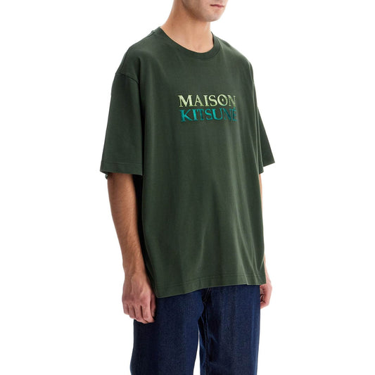 Maison Kitsune oversized t-shirt with gradient logo Topwear Maison Kitsune