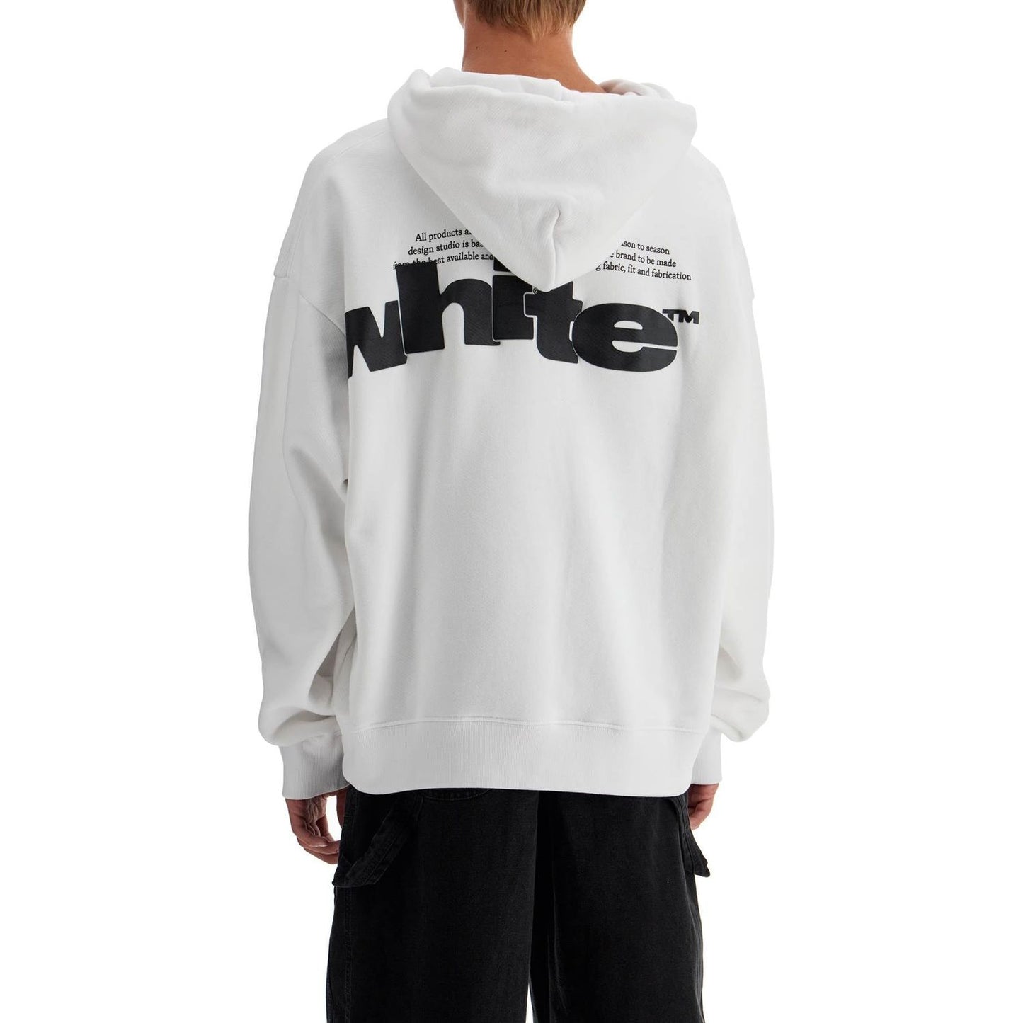 Off White Off-White hooded sweatshirt with shared Topwear Off White