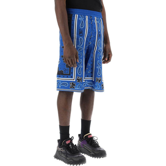 Off White Off-White bermuda shorts with paisley pattern Short trousers Off White