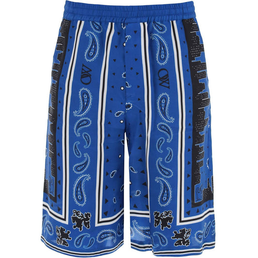 Off White Off-White bermuda shorts with paisley pattern Short trousers Off White