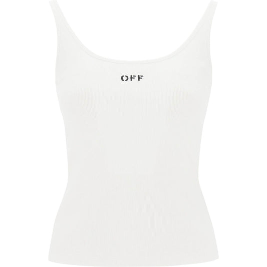 Off-White tank top with off embroidery Topwear Off-White