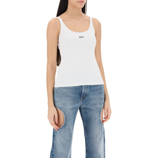 Off-White tank top with off embroidery Topwear Off-White