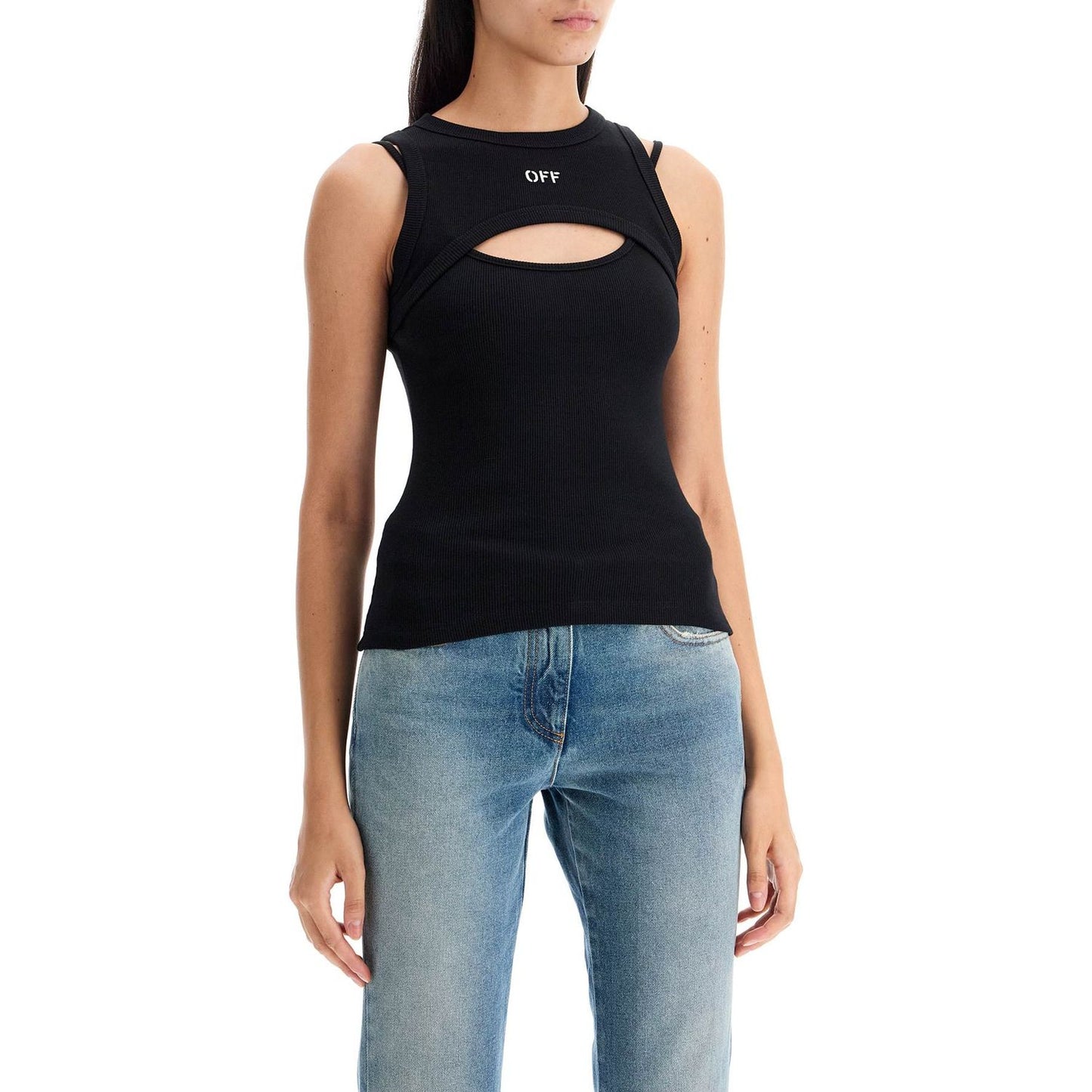 Off White Off-White layered sleeveless top with