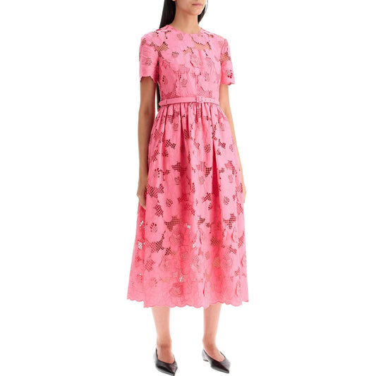 Self-Portrait Self Portrait midi lace dress in seven Dresses Self-Portrait