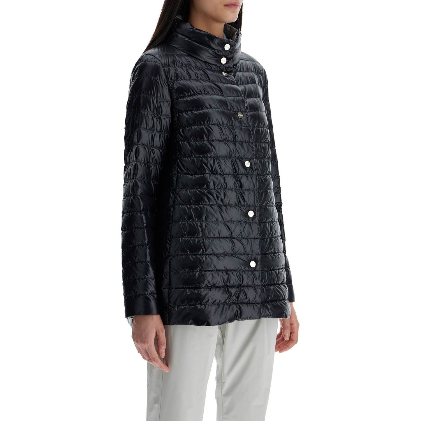 HERNO reversible a-shape down jacket black and gray Jackets HERNO