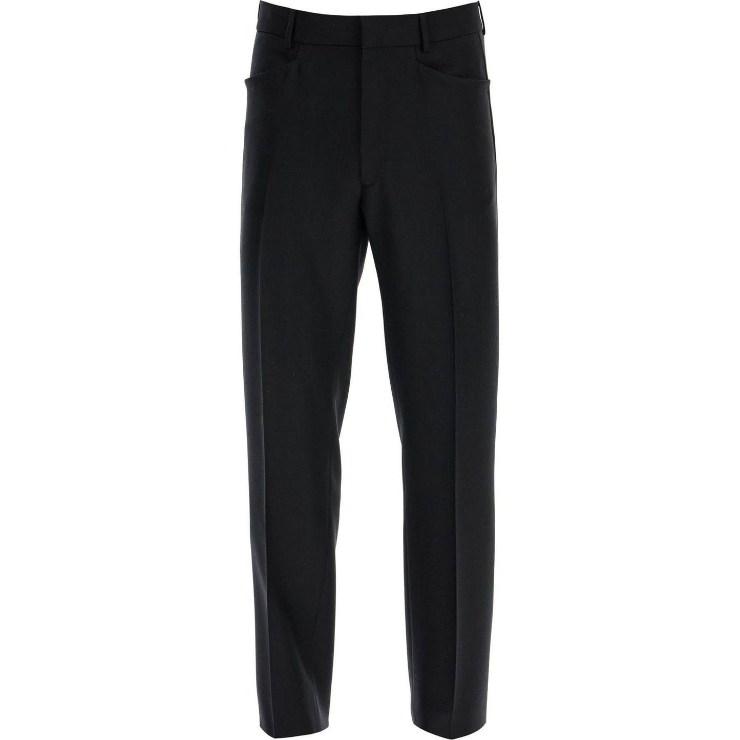 Tom Ford regular fit black wool and silk trousers Trousers Tom Ford