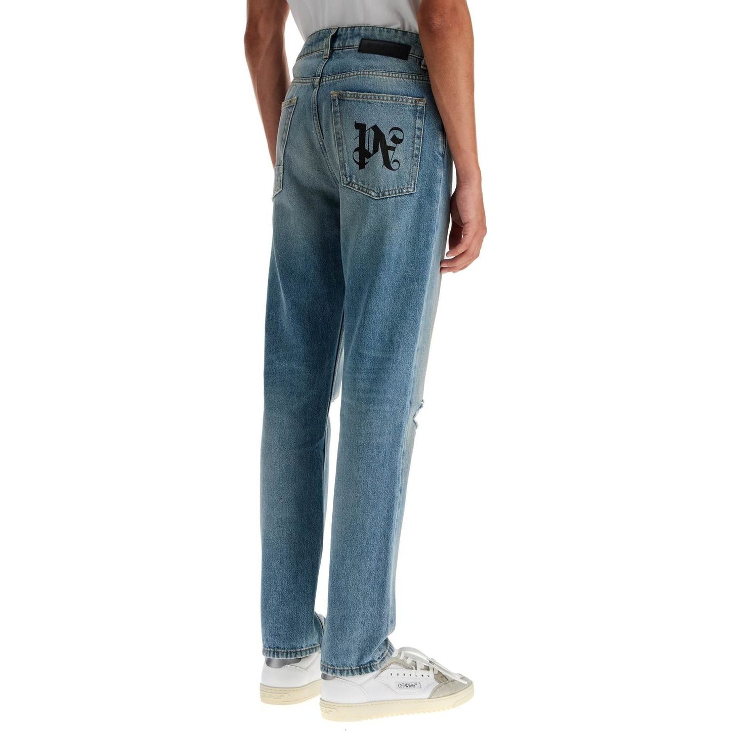 Palm Angels straight leg monogram print jeans Jeans Palm Angels