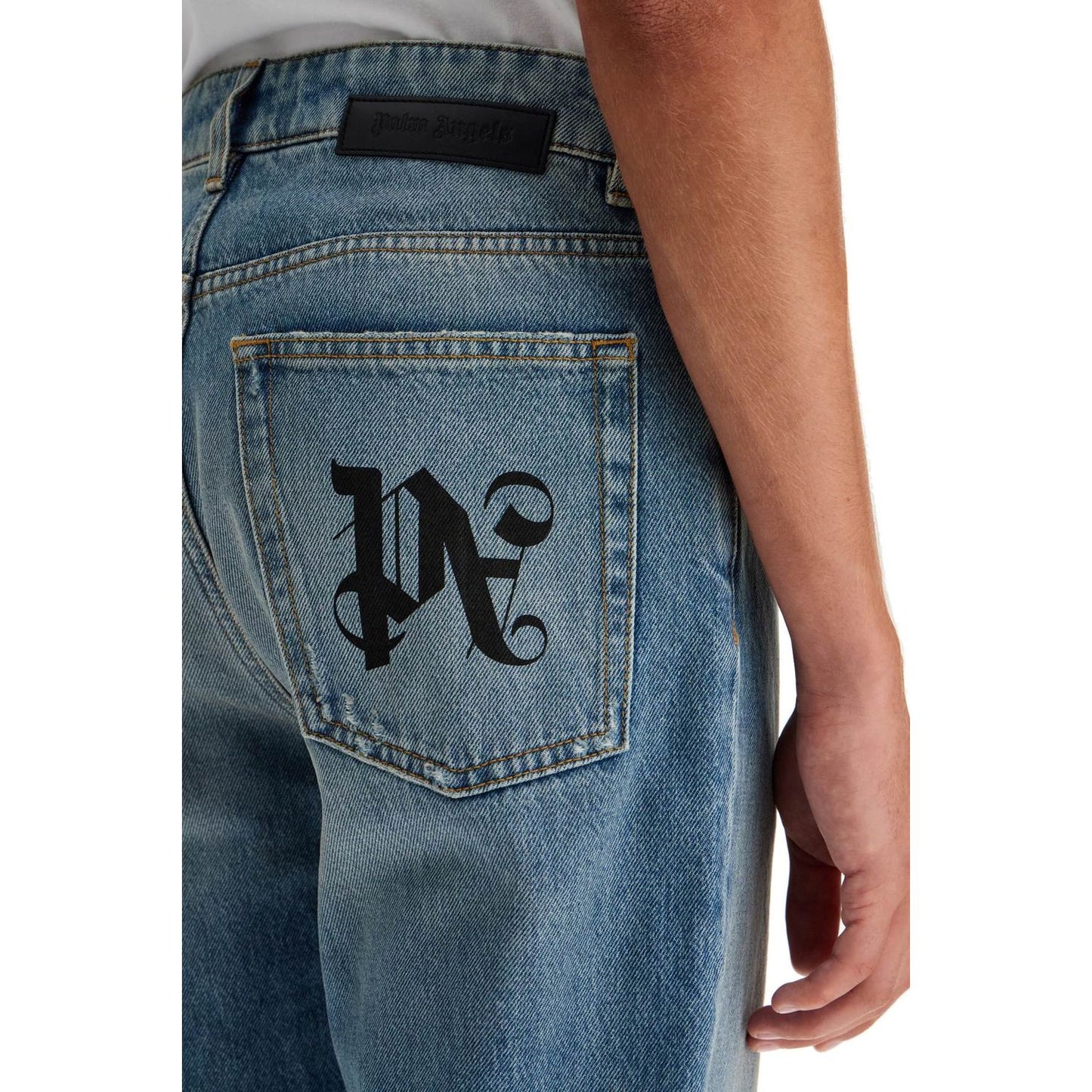 Palm Angels straight leg monogram print jeans Jeans Palm Angels