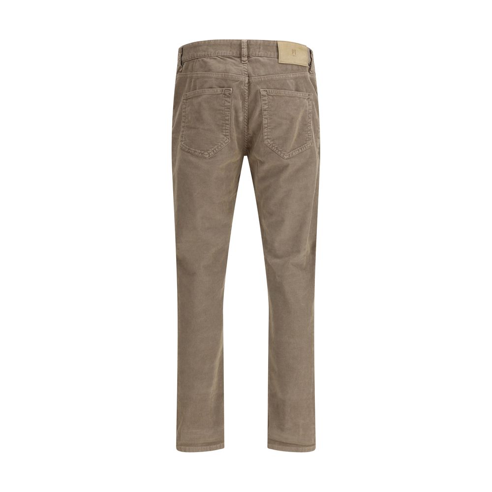 PT Torino Beige Cotton Casual Pants