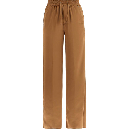 HERNO wide leg camel polyester pants