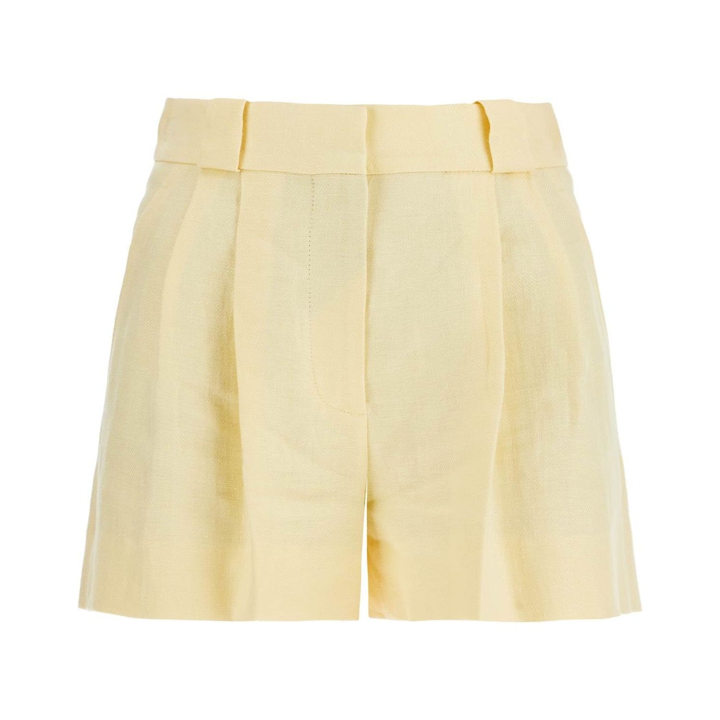 Blaze Milano light yellow high-waisted linen shorts Short trousers Blaze Milano