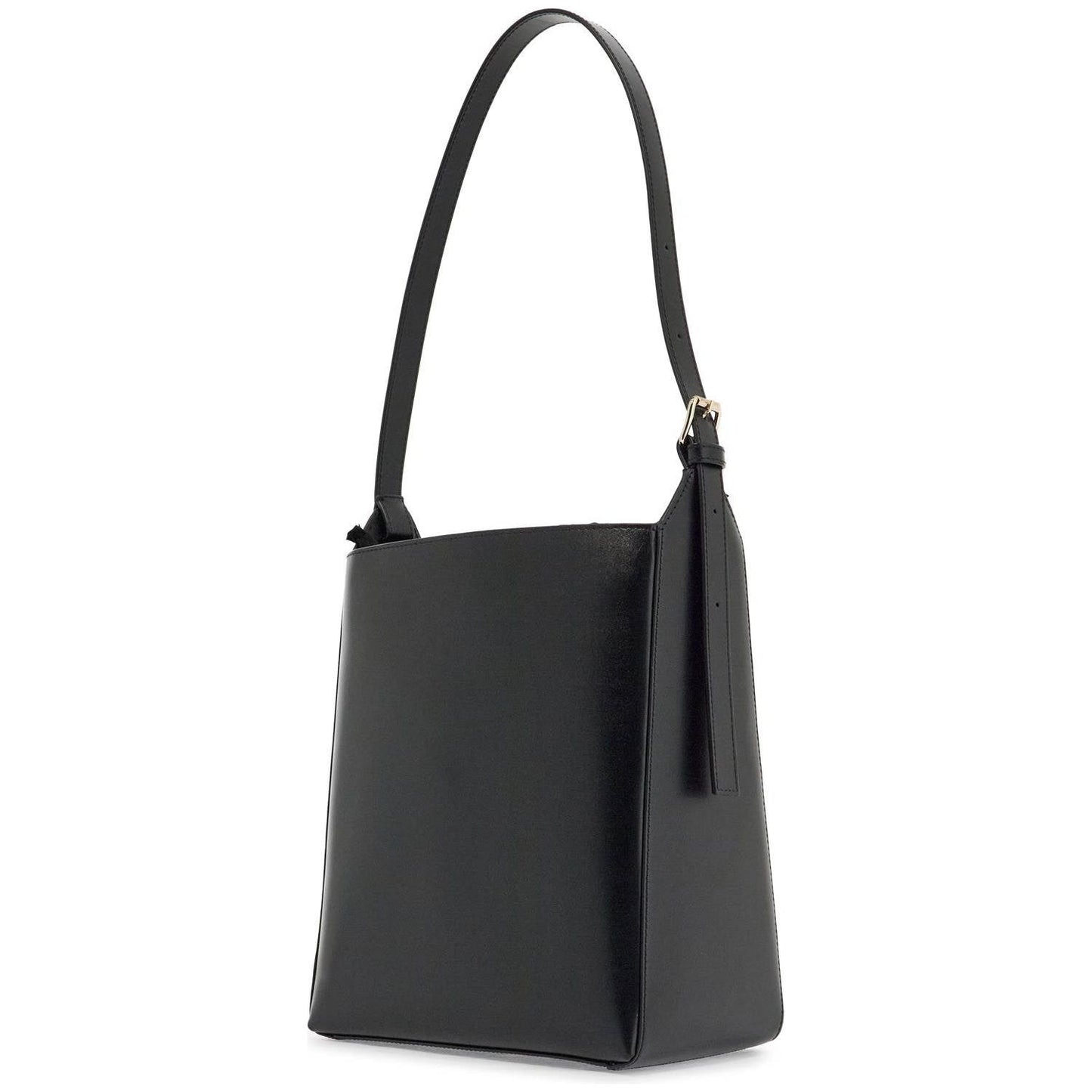 A.P.C. minimalist black leather crossbody bag with adjustable strap Handbag A.P.C.