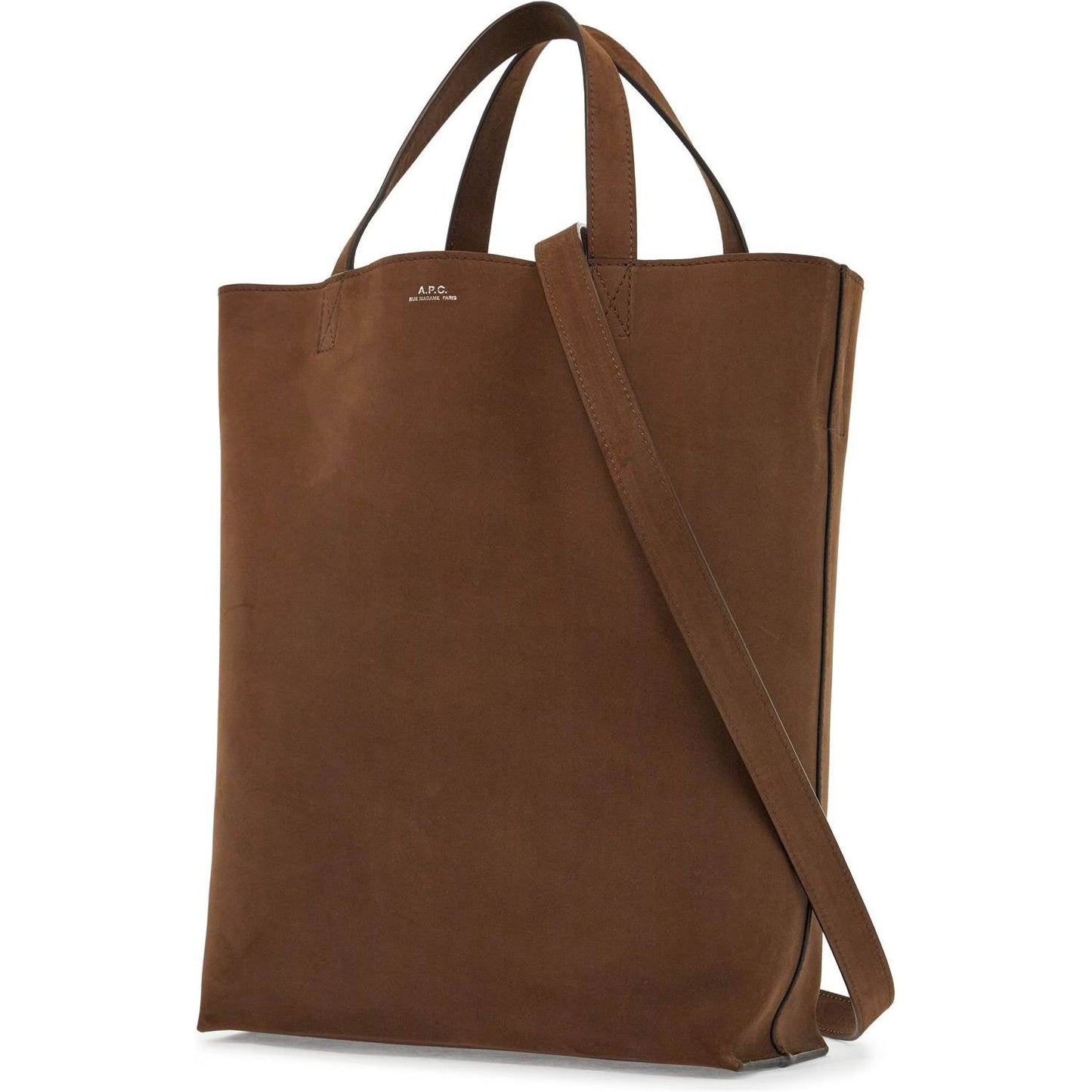 A.P.C. medium brown calfskin bag with removable shoulder strap cabas maiko Shopper A.P.C.