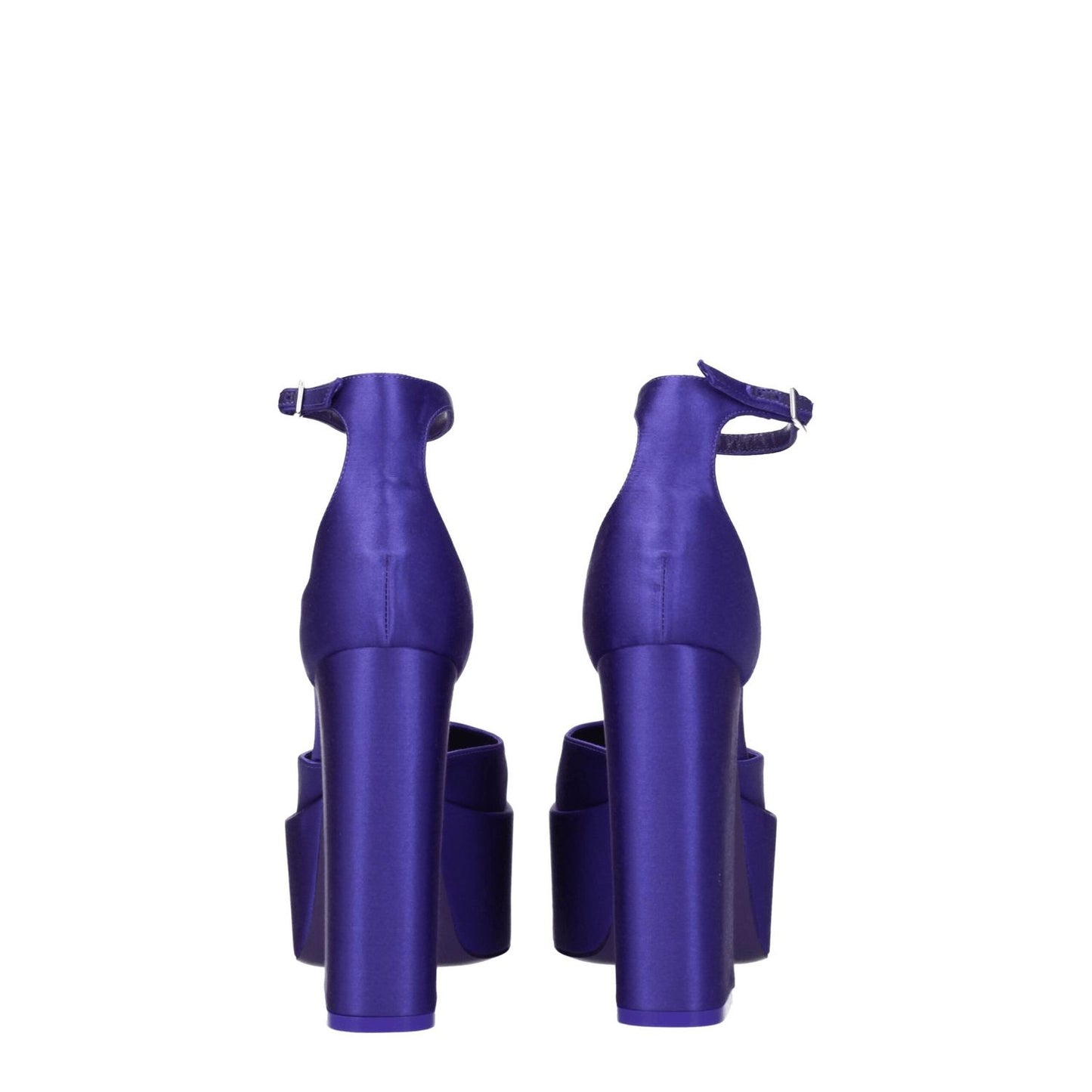 Paris Texas Purple Satin Platform Sandals