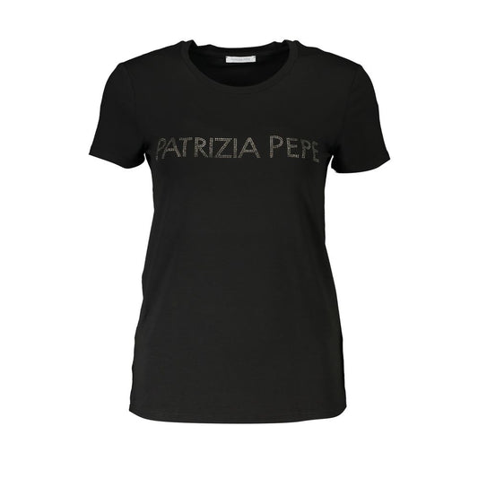 Patrizia Pepe Black Organic Cotton Women T-Shirt