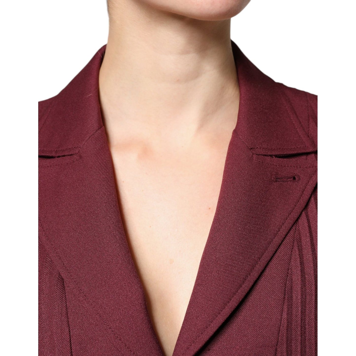 Philosophy Maroon Belted Button Down Dress