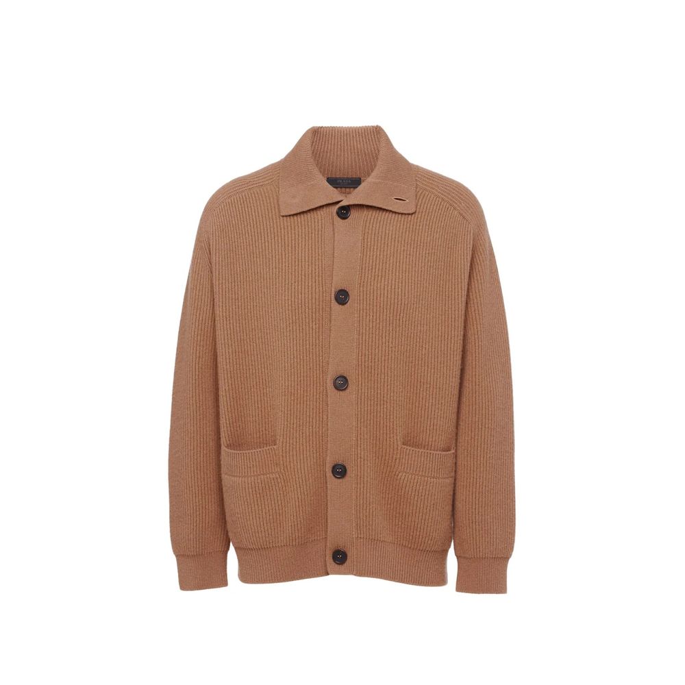Prada Brown Cashmere Cardigan 1728,48 | M,75611013280,Brown,Cardigans - Sweaters - Clothing,Clothing,Men,New with tags,Prada,Sweaters - Clothing