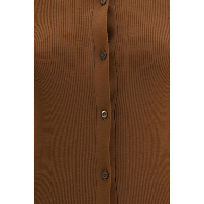 Prada Brown Fleece Wool Cardigan 1728,72470364320,Brown,Cardigans - Sweaters - Clothing,Clothing,IT42 | L,New with tags,Prada,Sweaters - Clothing,Women