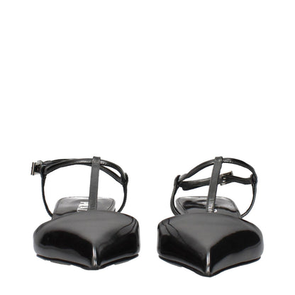 Prada Gray Leather Flat Sandals 1728,75667636384,EU36.5/US6.5,Flat - Sandals - Shoes,Gray,New with tags,Prada,Sandals - Shoes,Shoes,Women