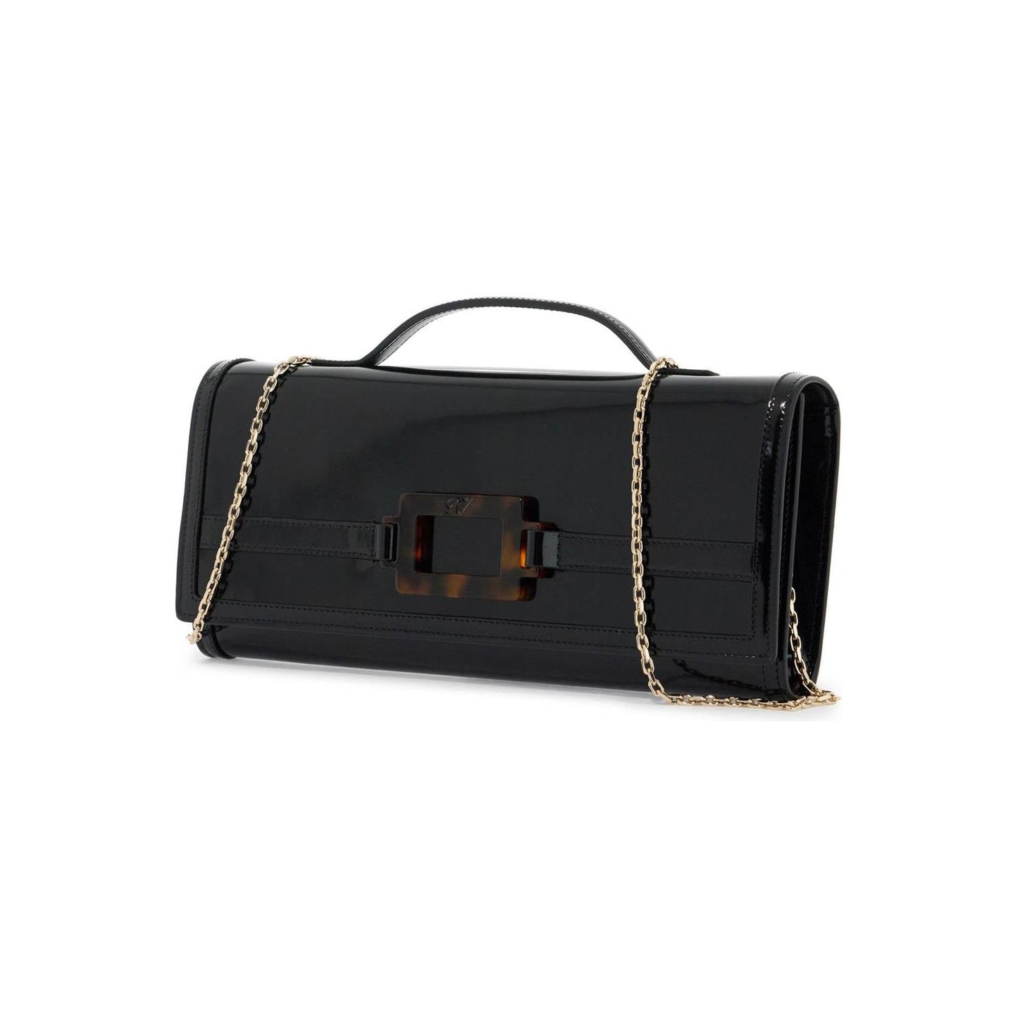 Roger Vivier brushed leather belle vivier clutch bag Clutches Roger Vivier