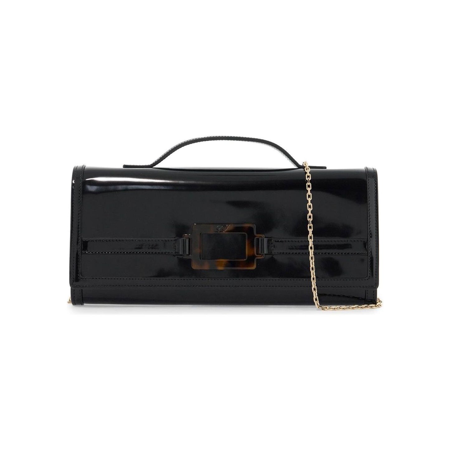 Roger Vivier brushed leather belle vivier clutch bag Clutches Roger Vivier