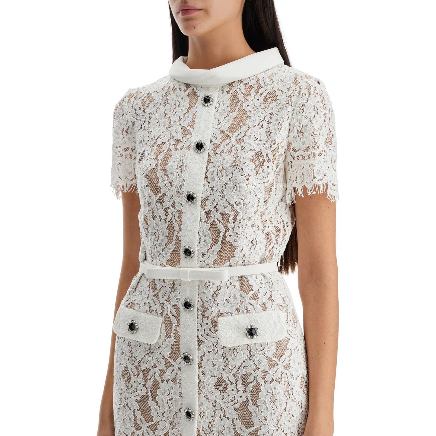 Self-Portrait Self Portrait lace dress with belt Dresses Self-Portrait