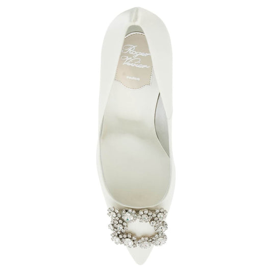 Roger Vivier satin décolleté with flower str Pumps Roger Vivier